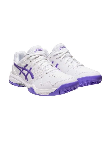 Asics Gel-Dedicate 7 Clay Blanco Morado Mujer | Ofertas de pádel